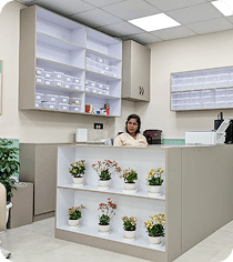 Clinic reception desk