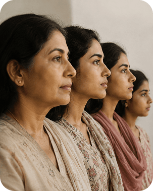Women across generations looking ahead