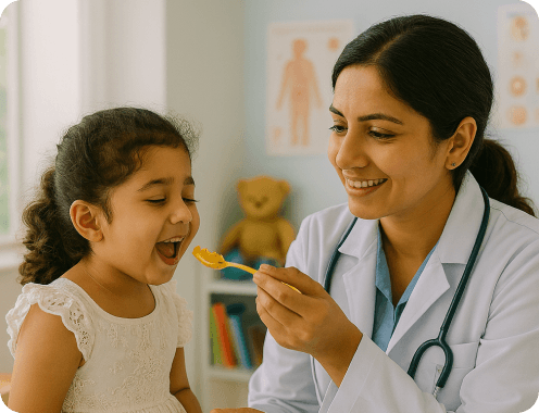 Doctor with child - Diet consultation